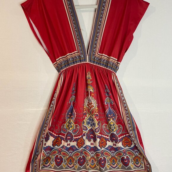 Twenty One V Neck Sundress Pretty Paisley Print Size Medium - Picture 3 of 13